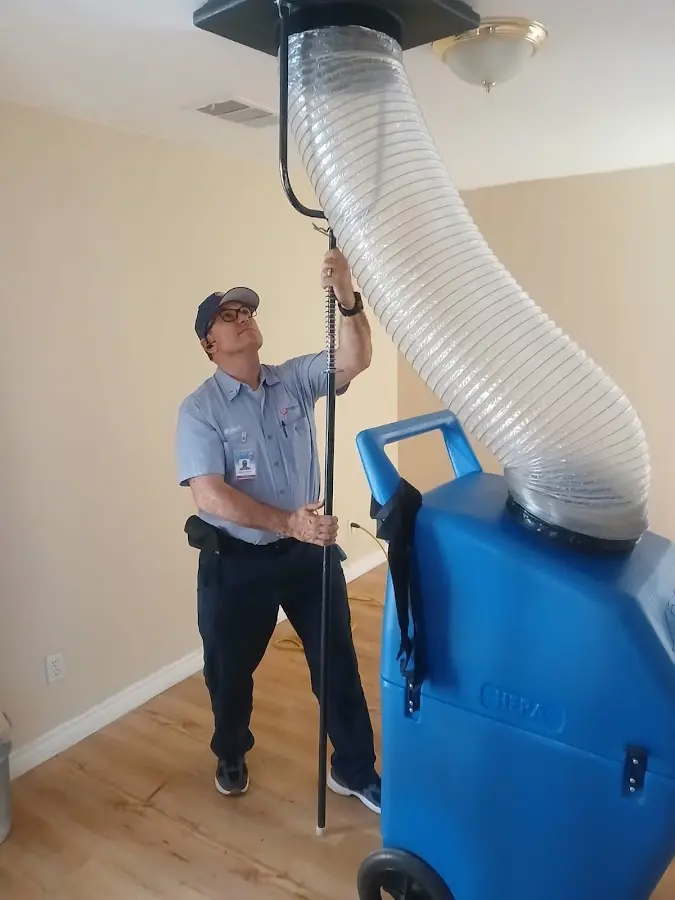 Mini Split Installation technician using HEPA equipment in Sedro-Woolley